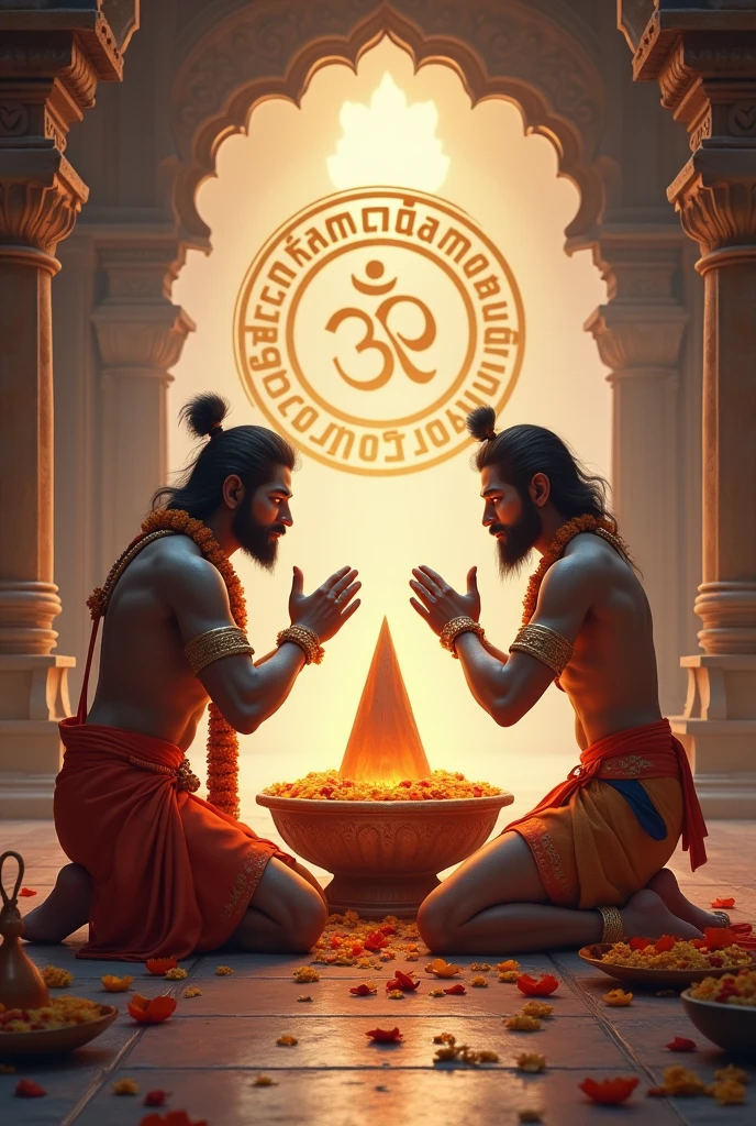 Lord Hanuman doing pooja for shivalingam what the name of ram rotating as circle