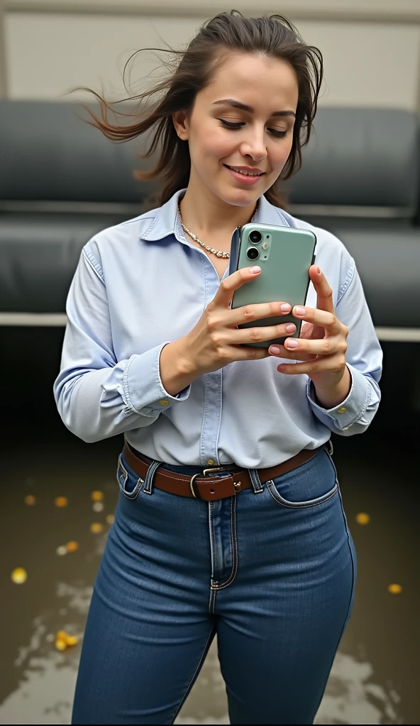 Woman opening and closing her arms