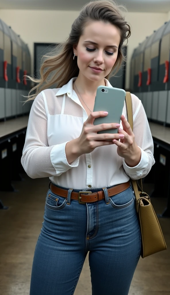 Woman opening and closing her arms