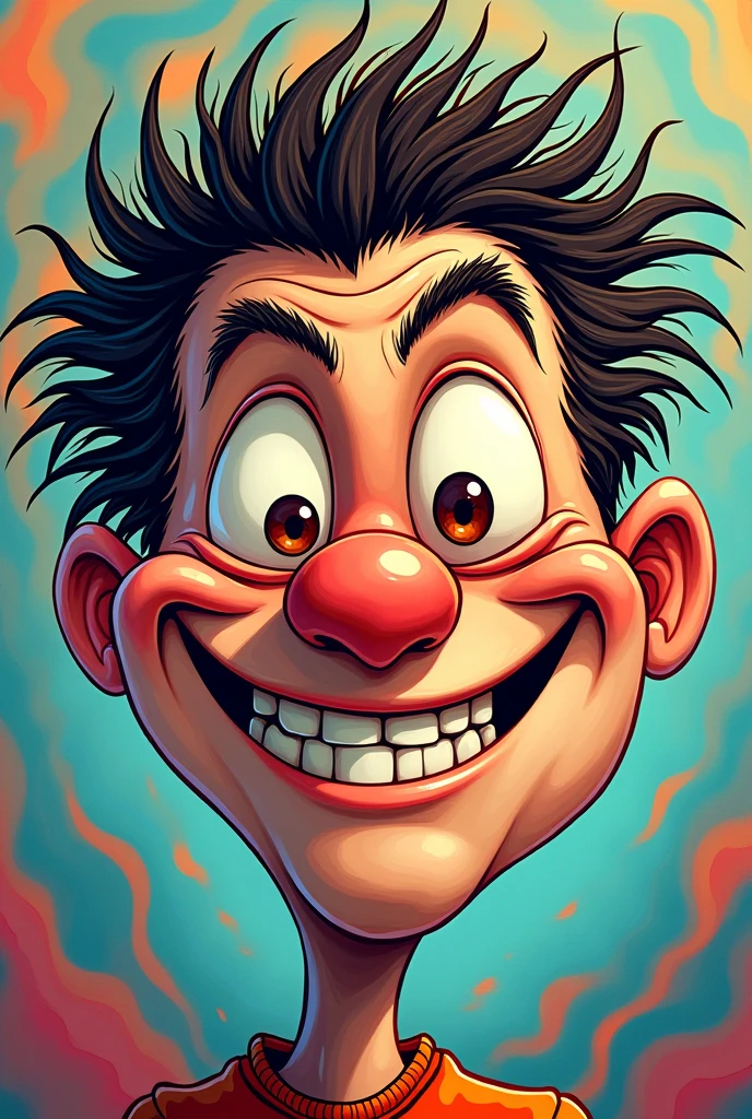 Crazy cartoon face