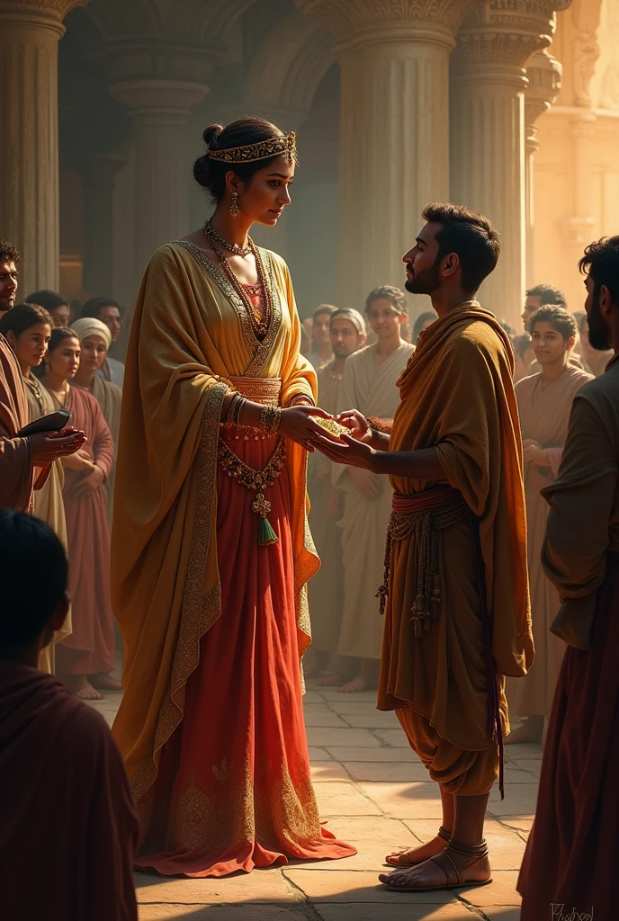 Maharani realized that the value of something is not determined by its size or quantity, but its true worth in its honest purpose and hard work. From that day onwards, the Maharani bestowed a special honor on the shepherd and inspired the people of the kingdom through his initiative.