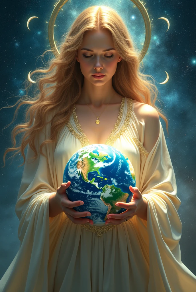 Our Lady with planet Earth in her hands 