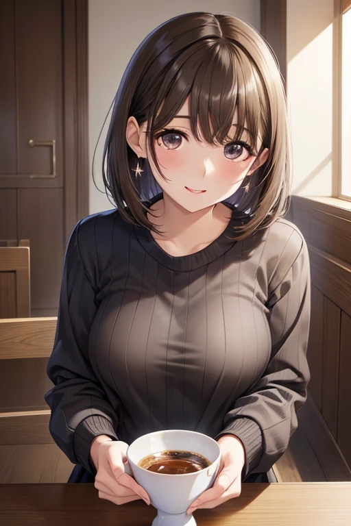 anegasaki nene、Shiny brown hair, short hair, (Beautiful brown eyes、Sparkling eyes, Fine grain)、smile、Ultra-detailed eyes、Highly detailed face, Highly detailed eyes,
1 Female, Short brown hair, skirt, sweater, White, Stand your ground, High resolution, Ultra Sharp, 8k, masterpiece
(masterpiece 最高品質:1.2) Delicate illustrations, super detailed, Medium breastBREAK Indoor