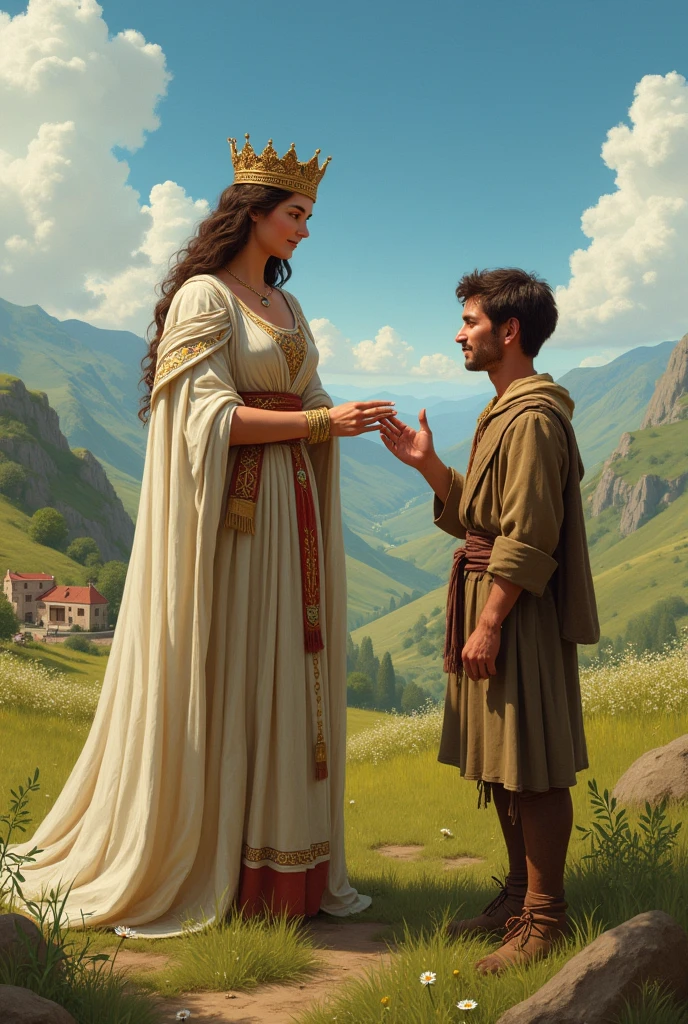 A queen thanked a shepherd