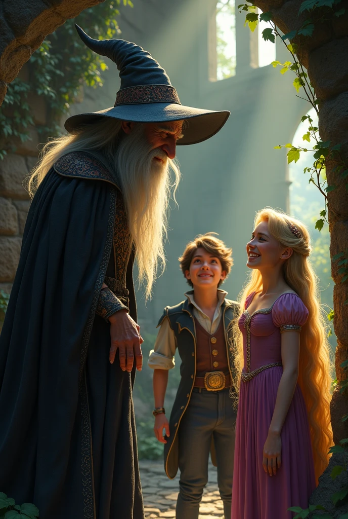Witch saw Rapunzel n prince laugh