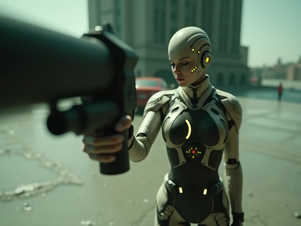 a woman in a futuristic suit with a glowing head and chest, cyberpunk art inspired by Marek Okon, cgsociety contest winner, digital art, gynoid cyborg body, girl in mecha cyber armor, cyber suit, cybersuit, in white futuristic armor, cybersuits, diverse cybersuits, gynoid body, echo from overwatch, perfect anime cyborg woman