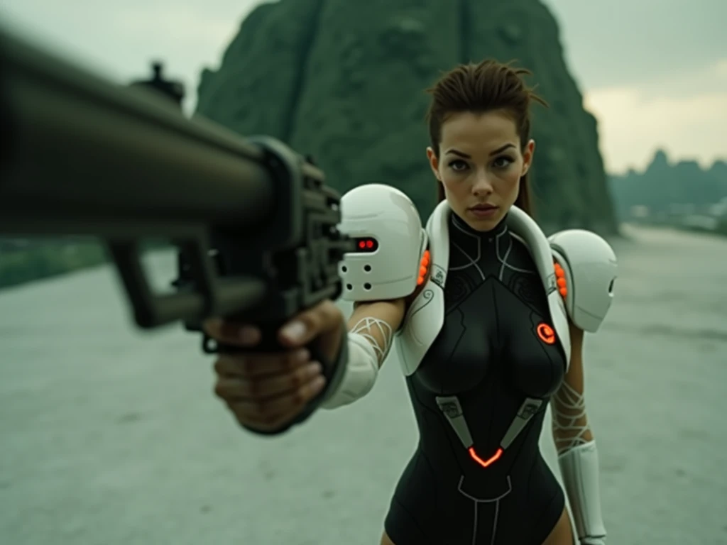 a woman in a futuristic suit with a glowing head and chest, cyberpunk art inspired by Marek Okon, cgsociety contest winner, digital art, gynoid cyborg body, girl in mecha cyber armor, cyber suit, cybersuit, in white futuristic armor, cybersuits, diverse cybersuits, gynoid body, echo from overwatch, perfect anime cyborg woman