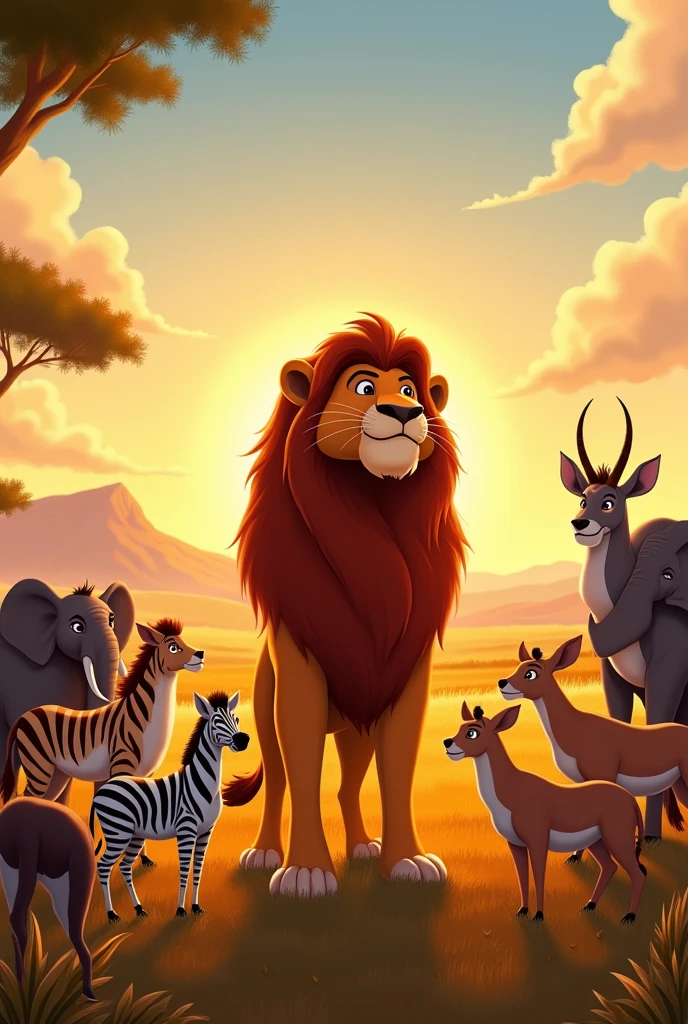 The animals of the savannah gathered around, cheering for Leo. They weren’t just celebrating his roar; they were celebrating his bravery and kindness.Leo learned that his roar hadn’t really been lost—it had just needed a reason to come back. From that day on, Leo was more confident than ever. He knew that true strength didn’t just come from a loud roar, but from a brave heart.