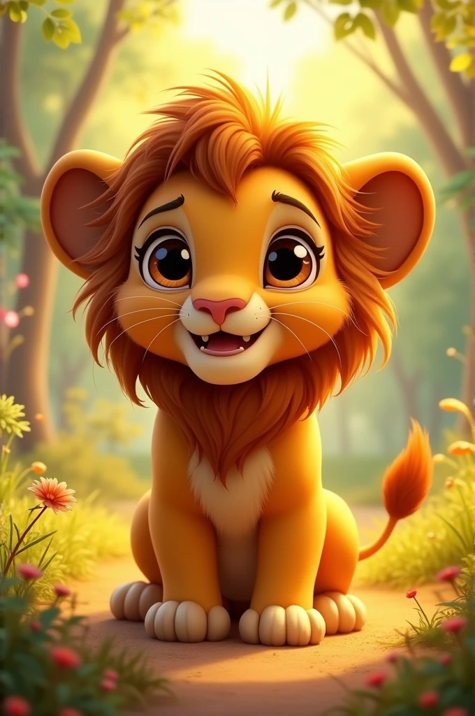 A little lion character for animation
