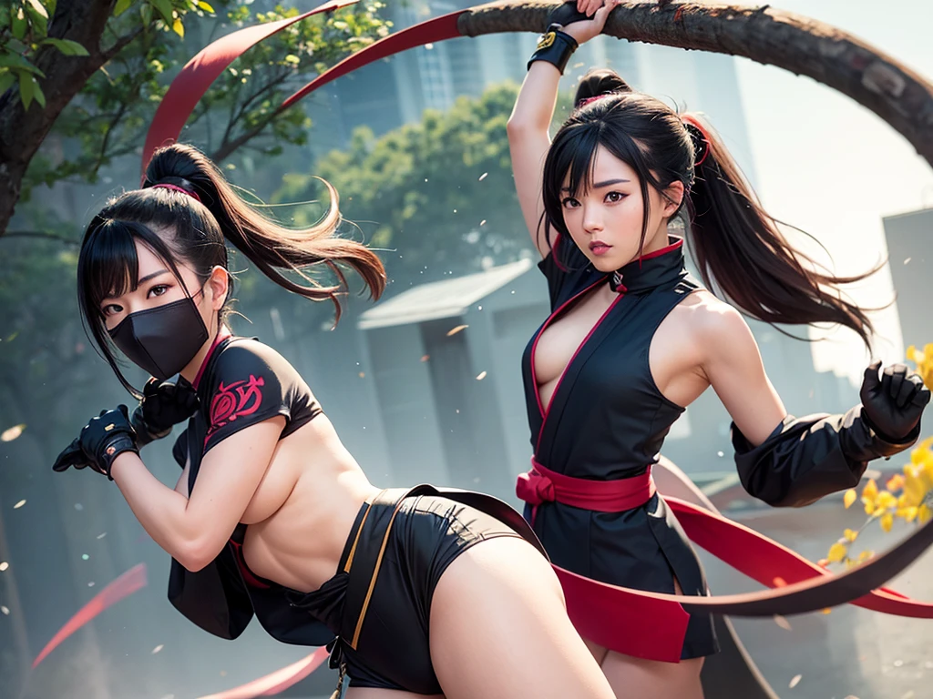 kunoichi clad in aura
