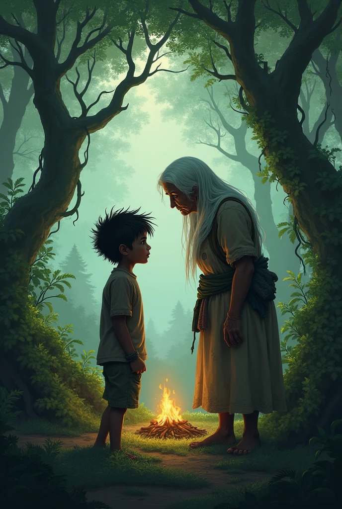 , a feral boy named Khalid with his grandmother 