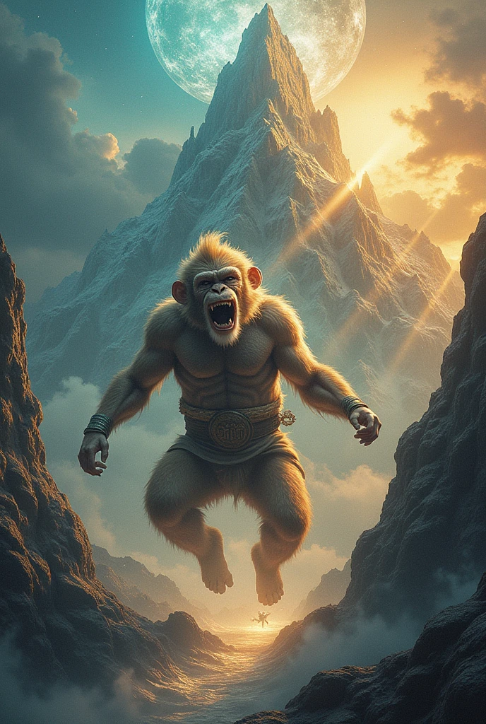 Five Elements Mountain seal, Sun Wukong trapped, struggling