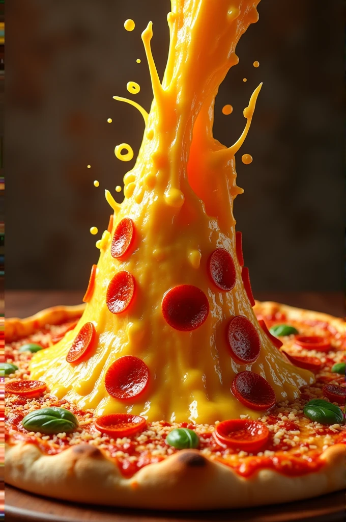 Cheese volcano pepperoni pizza