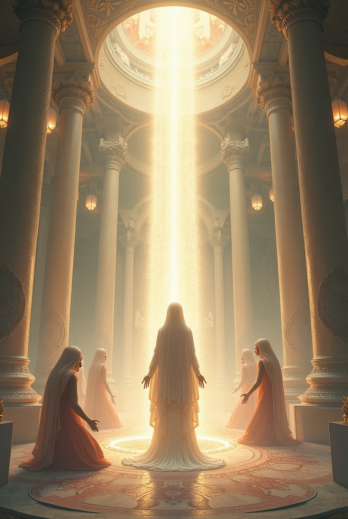 Heavenly Palace restored to tranquility, deities calm, serene atmosphere