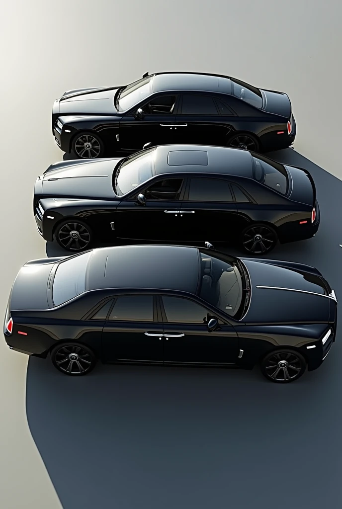 4 black rolls Royce ghost