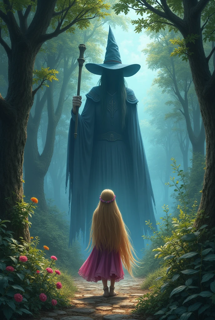 The witch, having lost Rapunzel, vanished from the story, and peace was restored to the prince's kingdom.