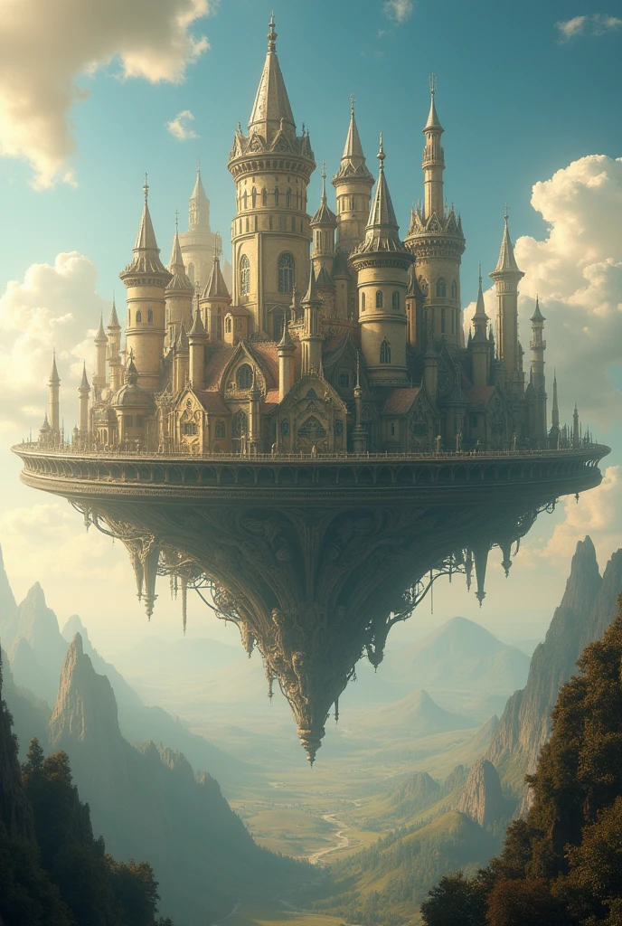 Floating city in the medieval sky 1453