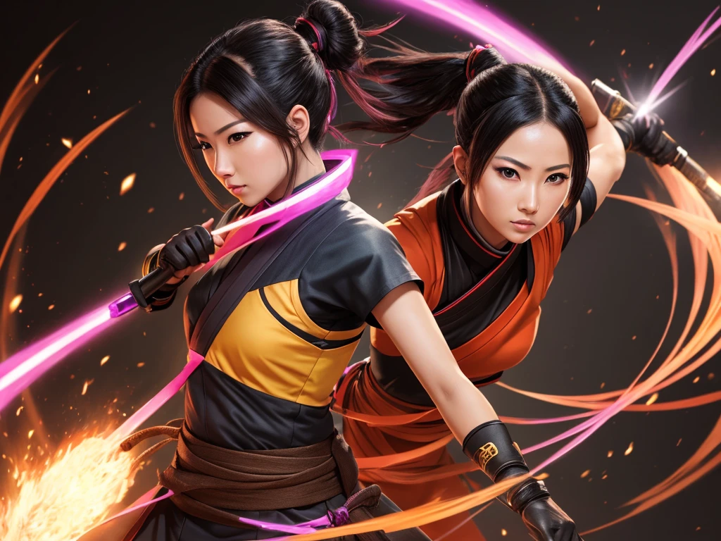 kunoichi clad in aura
