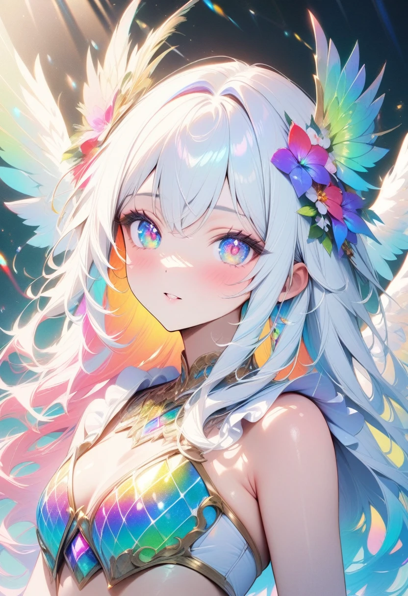 1girl, (Portrait of a beautiful angel, wearing white bikini armor:1.3), detailed beautiful face, (finely detailed beautiful eyes),
((very detailed, ultra-high resolution, absurdres, highres, masterpiece, best quality, very aesthetic, fine texture, newest, perfect lighting, best shadow, sharp focus, high color saturation)), (anatomically correct, perfect hands), (professional photography), great lighting, shine colorful, FrostedStyle,