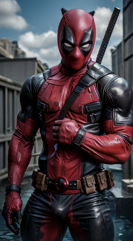 Deadpool, Superhero, Tentacle entanglement,, monster breeding, wet, slime, tentacles, slimy tentacles, monster and human breeding, Deep into the mouth, pectoral