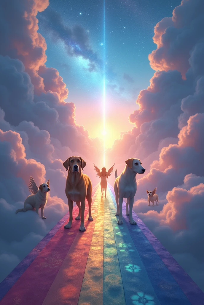 rainbow bridge dogs heaven angel