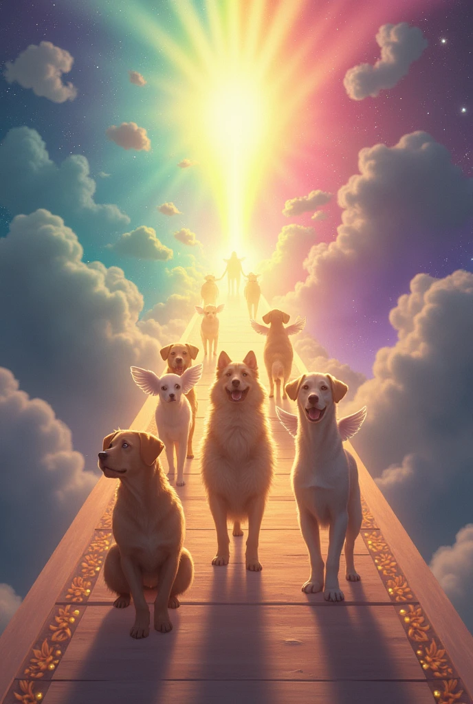rainbow bridge dogs heaven angel