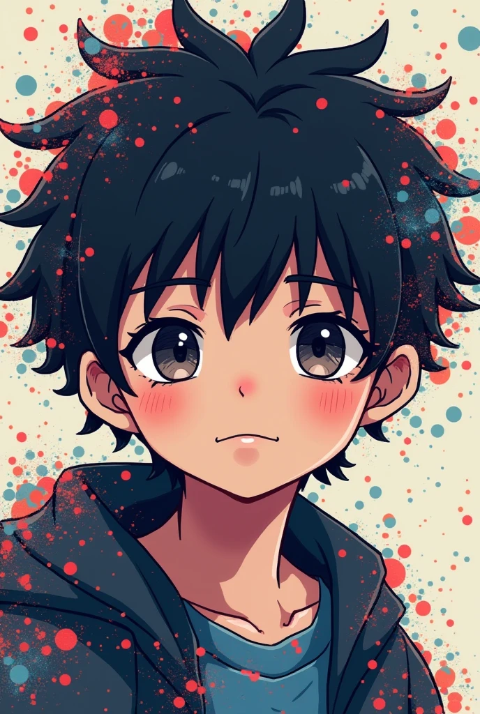 (8-bit pixel art) Subaru 1 Boy; Portrait 5D Vector: 【a: 0.3, c: 0.7, It is: 0.8, I: 0.6, M: 0.9】trick-art Multi-layer structure abstract