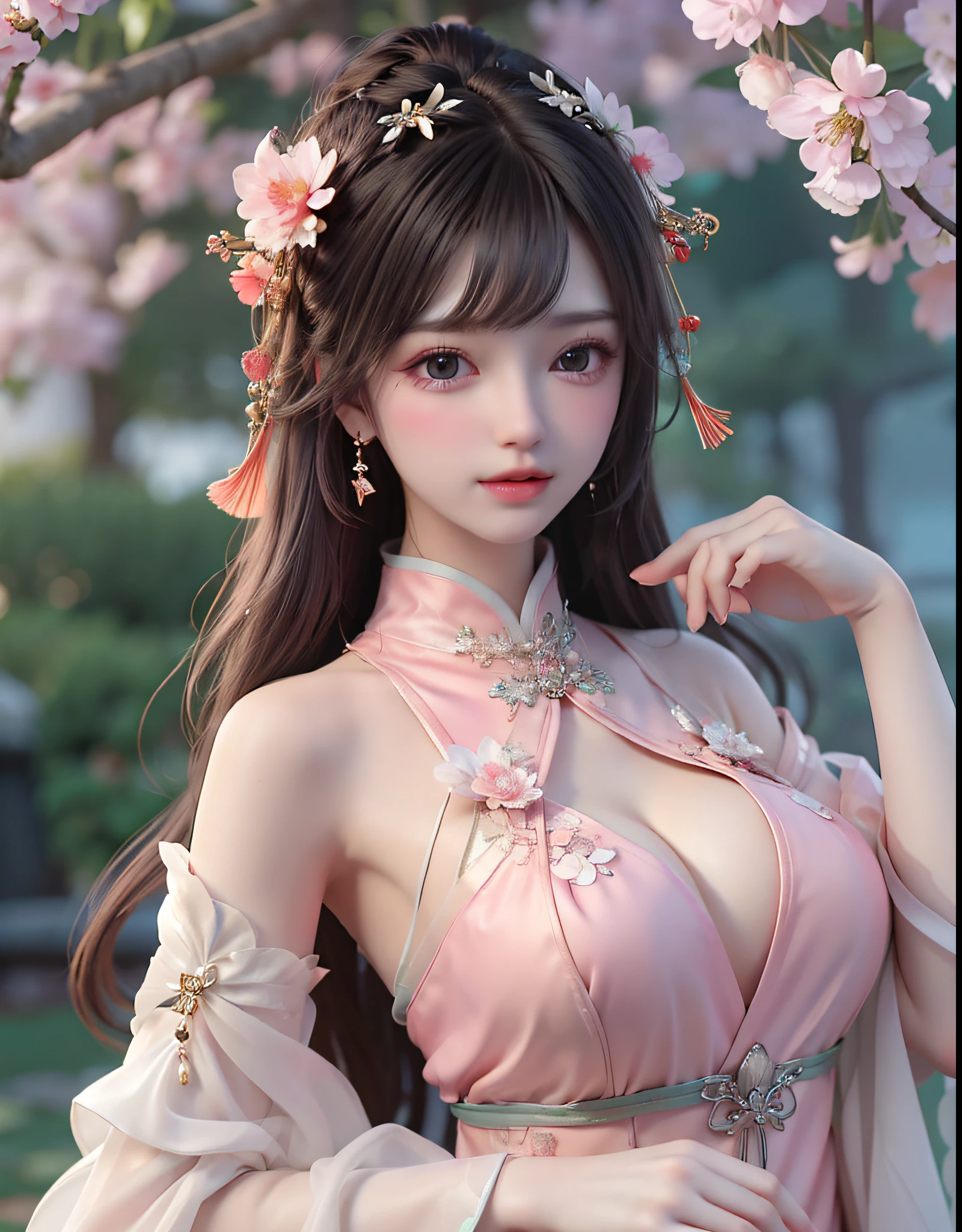 sexually provocative( 8k, RAW photo:1.2), best quality, ultra high res,dramatic angle,(fluttered detailed color splashs), (illustration),(((godess young))),(long hair),(rain:0.9), (Headdress:1.4),There is an ancient palace beside the girl,Hanfu,(Key Points),Color ink painting,(Splash of Color),Splash of Color,(((colorful))),(sketch:0.8) , Masterpiece, best quality, beautiful painted, highly detailed,(denoising:0.6),[splash ink],((ink refraction)), (beautiful detailed sky),moon,highly,detaild,(masterpiece, best quality, extremely detailed） CG Unity 8k Wallpaper，masterpiece，best quality，Ultra Detailed），（Lycoris）. hanfu open v open V-chested clothes Thin silk lace dress , (huge ，cleavage),, white pink and gren，best qualtiy，tmasterpiece，Ultra-high resolution，（Reality：1.4），RAW photogr，（True skin texture：1.3），（filmgrain：1.3），（Selfie angle），1个Giant Breast Girl，Beautiful eye and face details，tmasterpiece，Best quality at best，，The chest more exposed， detailed brapurple and green , detail 8k, upper body, lace petticoatfishnet stockings