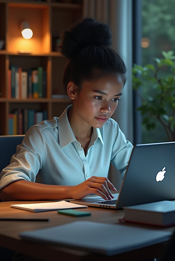 Generate a realistic picture of laptop on desk studying UNODA course 