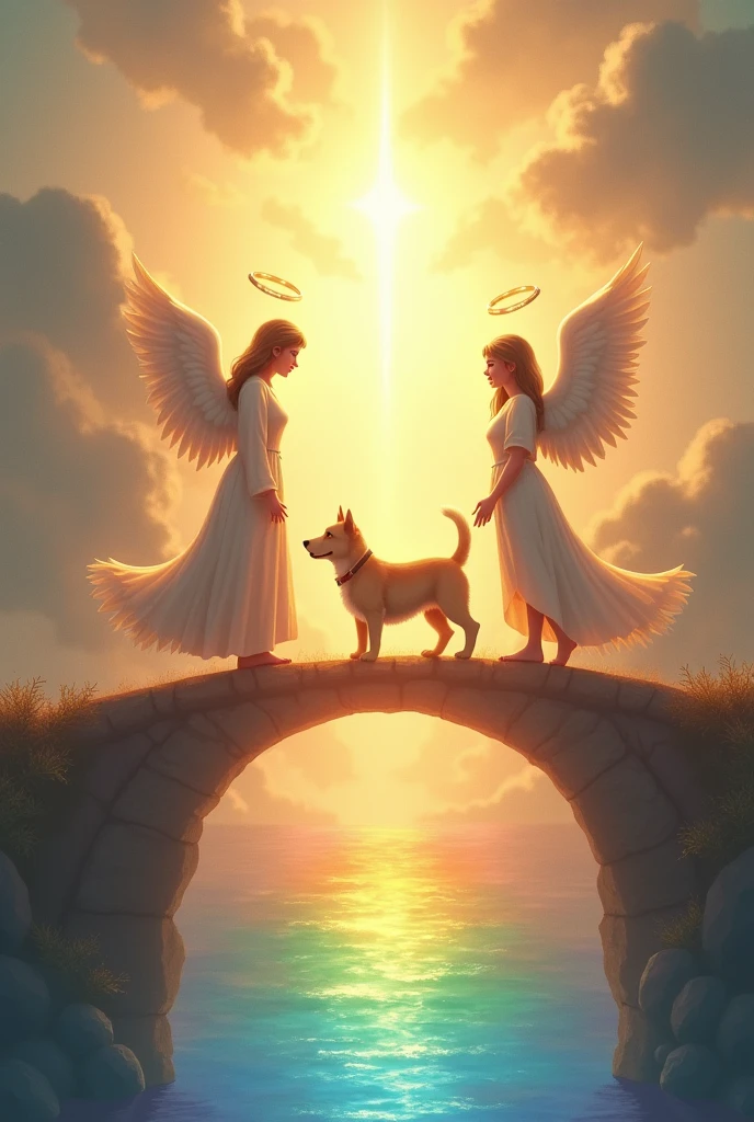 rainbow bridge heaven angel dogs telephone 

