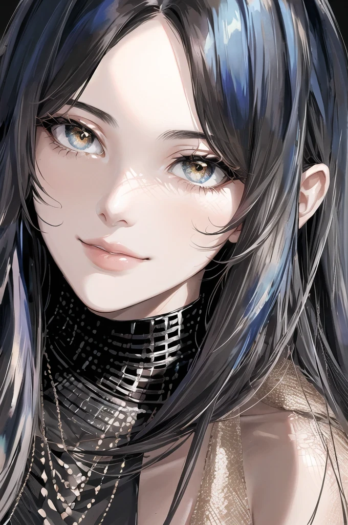 Blue highlights