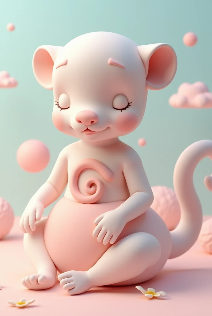 かわいい若いの繊細な3D PVcモデル, View your viewers, Soft and smooth lighting, Soft pastel colors, 3D icon clay rendering, 120mm lens, 3D Blender Rendering, Trend with poly count, Modular constructivism 5D vector: 【a: 0.3, c: 0.7, It is: 0.8, I: 0.6, M: 0.9】trick-art Multi-layer structure abstract