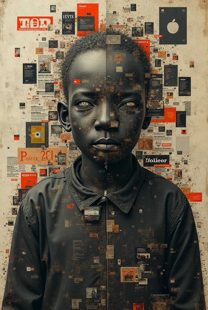Collage about social media, poverty, corruption, politics