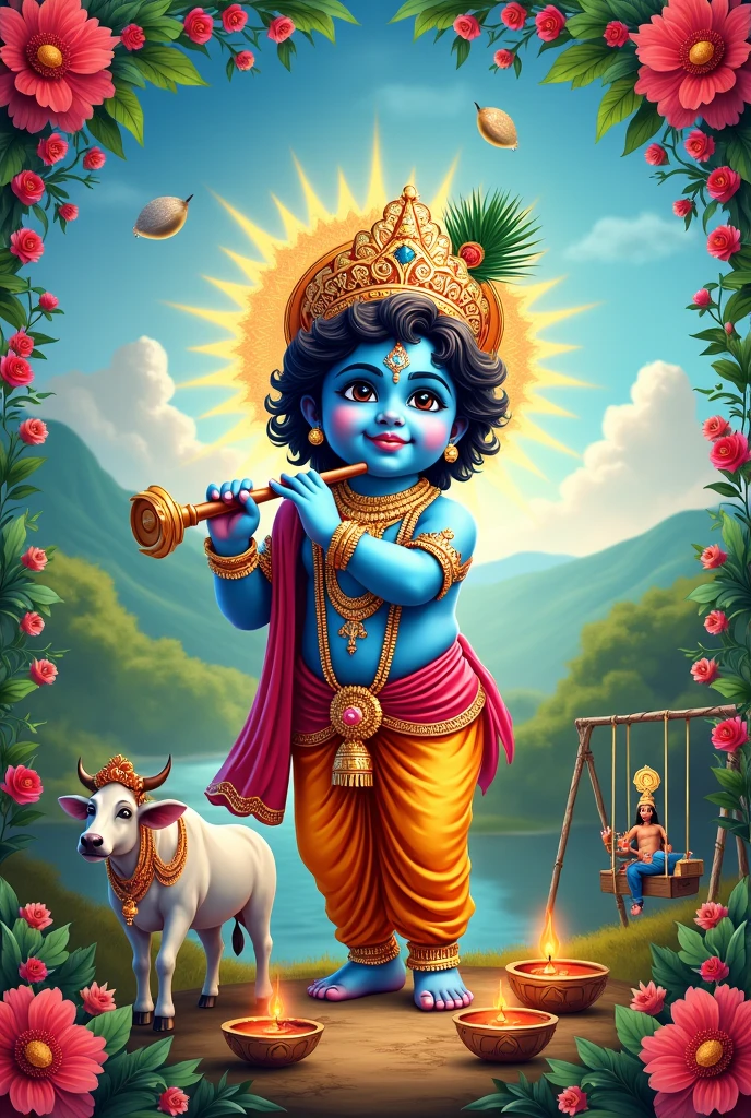 poster on janmashtami