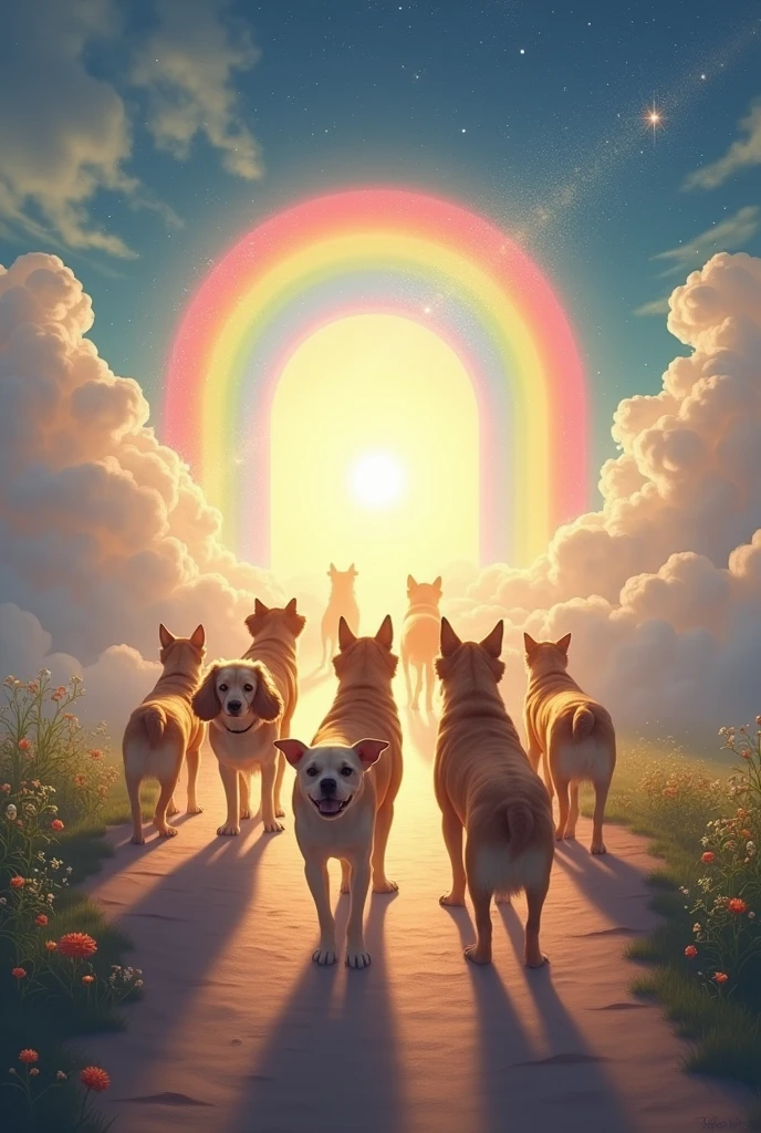 Rainbow Bridge Heaven Dogs Animals