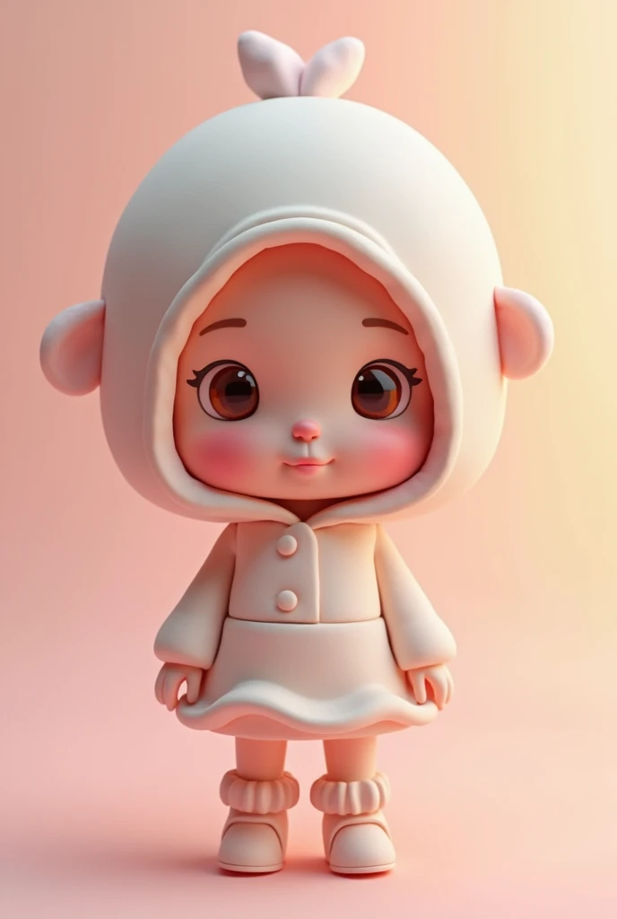 Cute young delicate 3D PVC model, View your viewers, Soft and smooth lighting, Soft pastel colors, 3D icon clay rendering, 120mm lens, 3D Blender Rendering, Trend with poly count, Modular constructivism 5D vector: 【a: 0.3, c: 0.7, It is: 0.8, I: 0.6, M: 0.9】trick-art Multi-layer structure abstract