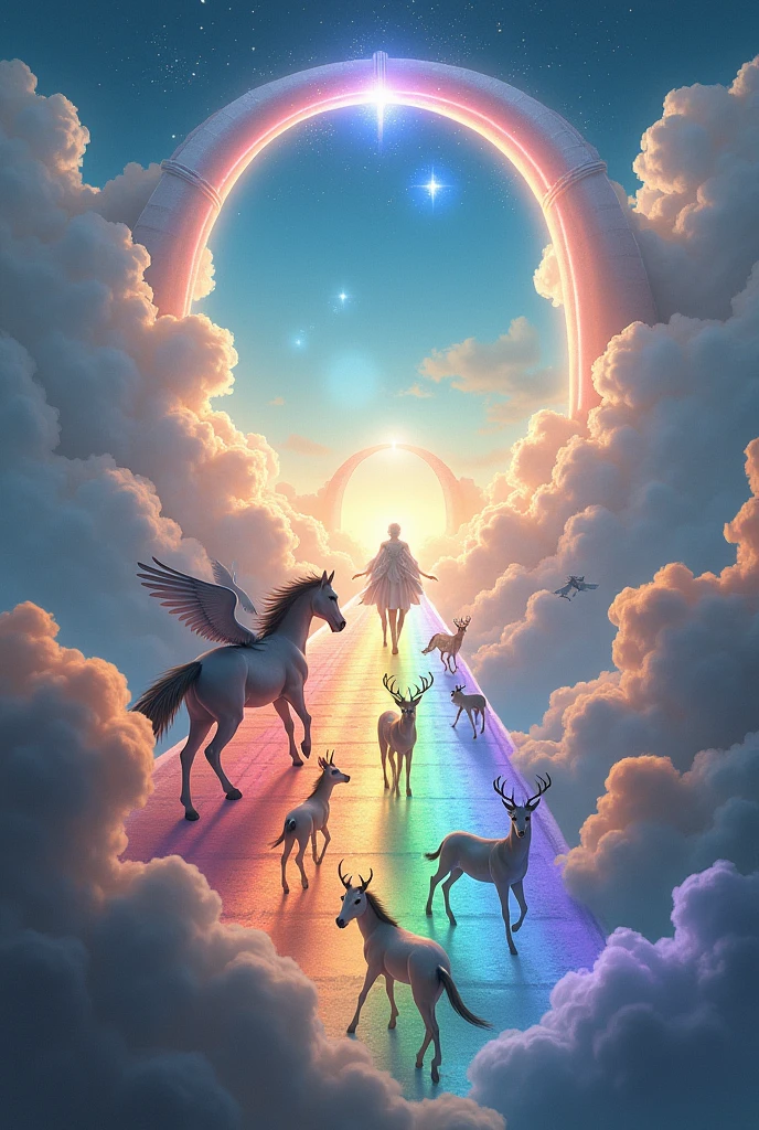 Rainbow Bridge Sky Animals