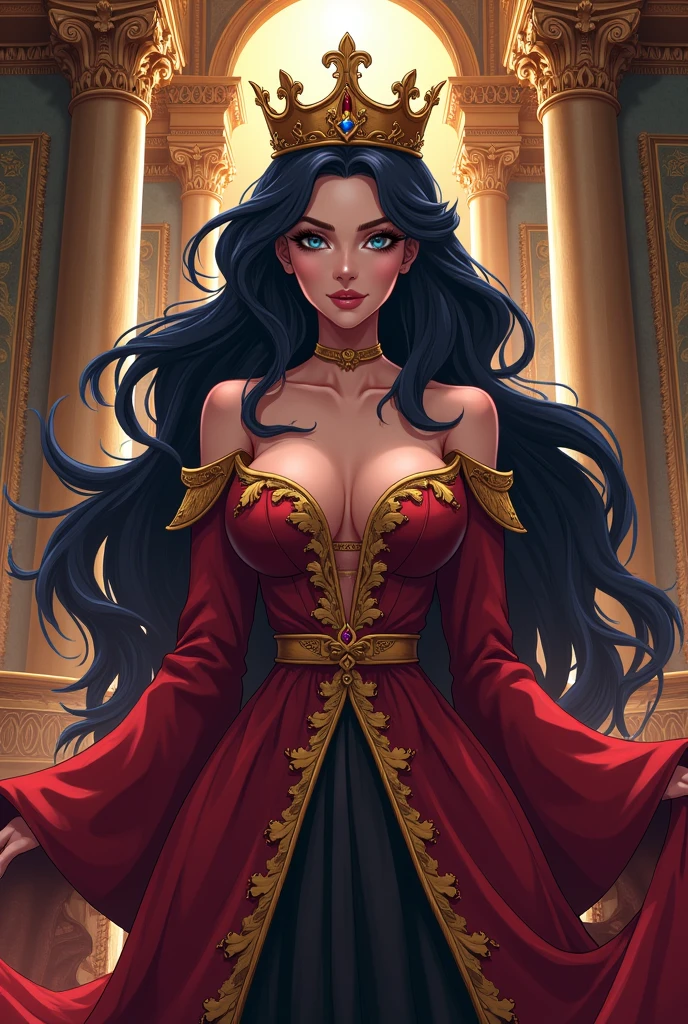 a queen, with the fetish of vore, in anime style