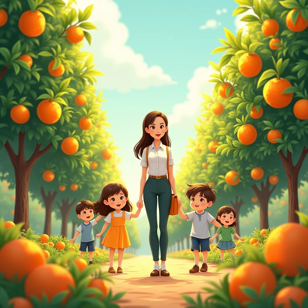 orange;wallpaper;Uniform distribution;morning;先生はクラスをフルーツのorangeに連れて行きます;Adorable;like々Shi;Vision