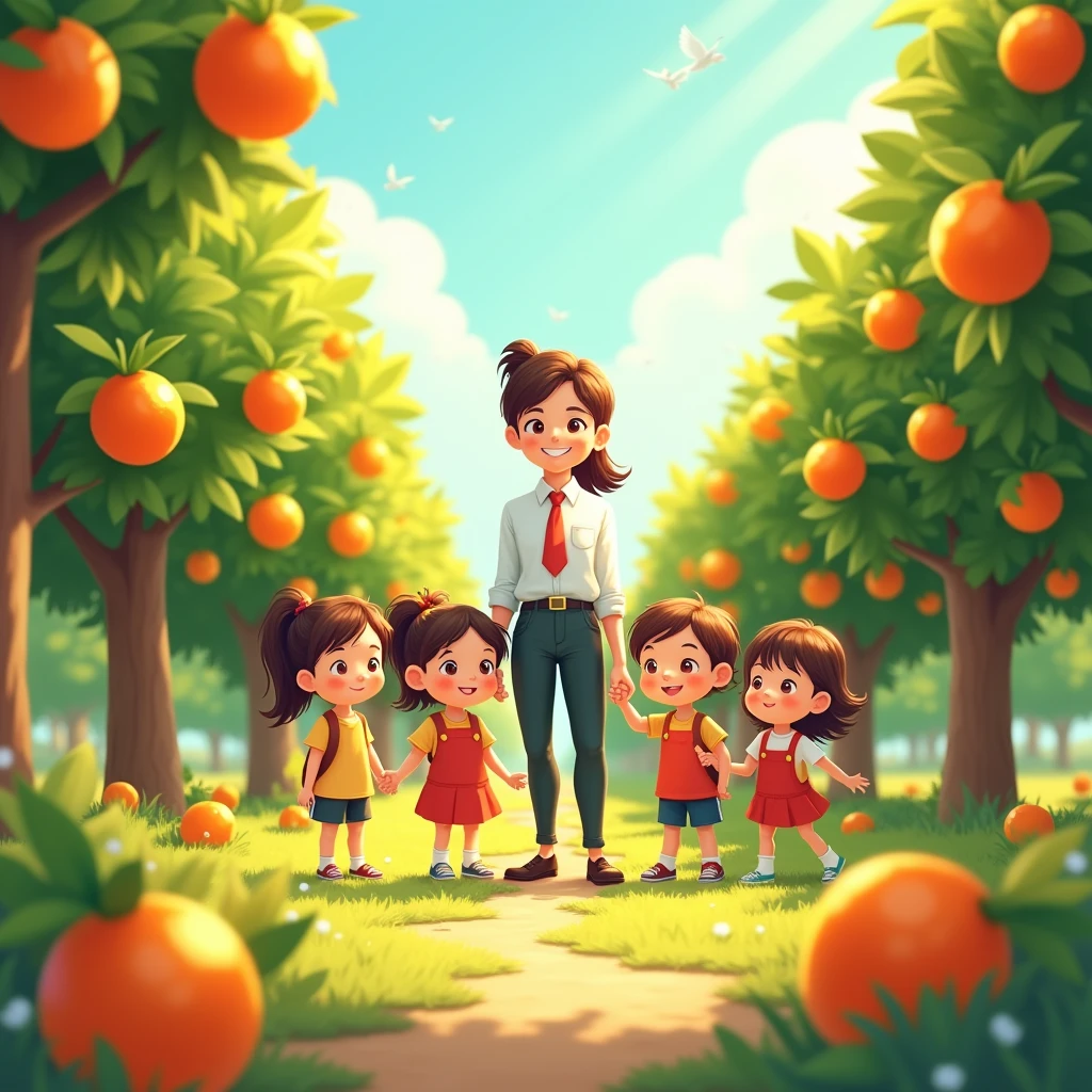 orange;wallpaper;Uniform distribution;morning;先生はクラスをフルーツのorangeに連れて行きます;Adorable;like々Shi;Vision