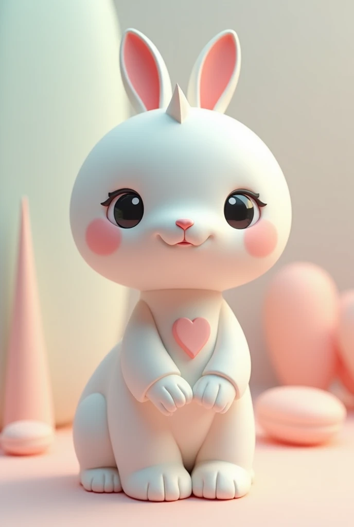 Cute young delicate 3D PVC model, View your viewers, Soft and smooth lighting, Soft pastel colors, 3D icon clay rendering, 120mm lens, 3D Blender Rendering, Trend with poly count, モジュラーCute young delicate 3D PVC model, View your viewers, Soft and smooth lighting, Soft pastel colors, 3D icon clay rendering, 120mm lens, 3D Blender Rendering, Trend with poly count, Modular constructivism 5D vector: 【a: 0.3, c: 0.7, It is: 0.8, I: 0.6, M: 0.9】trick-art Multi-layer structure abstract