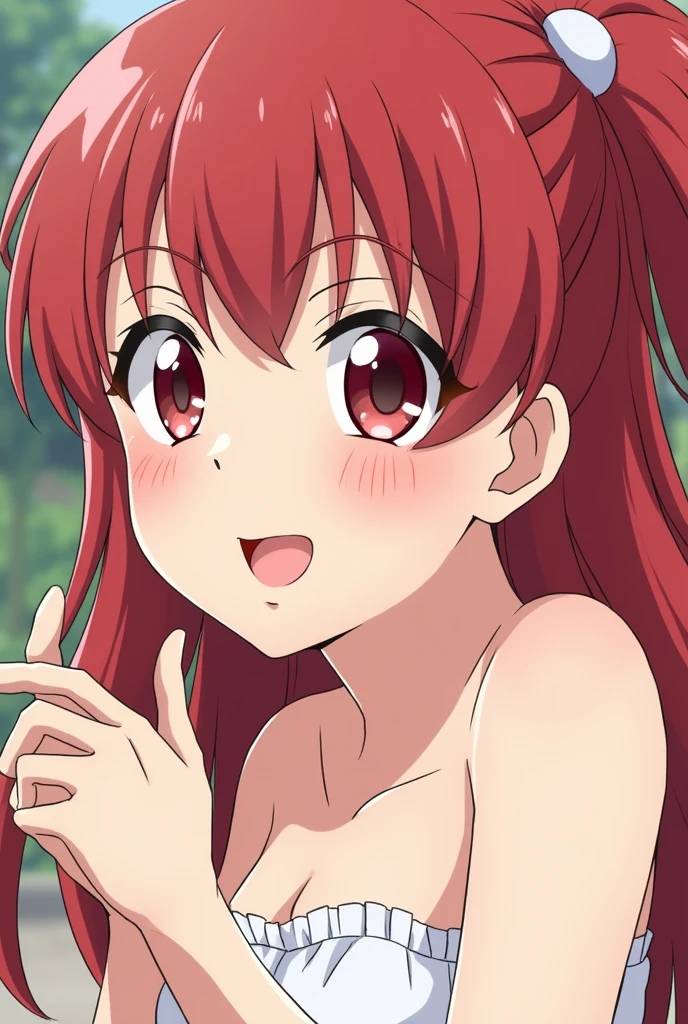 (Anime)Reimu Hakurei with her upper body naked、Marisa Kirisame, fully naked and futanari、Fucked in doggy style position、It&#39;s an ahegao face