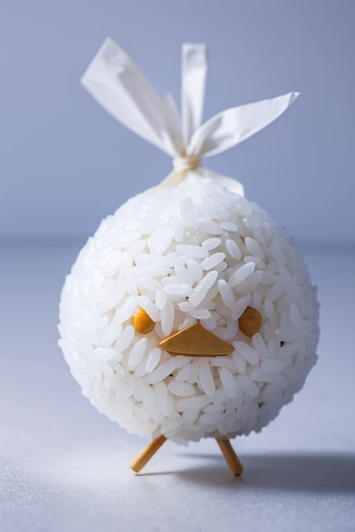 Draw me a rice ball with arms and legs, without the people.