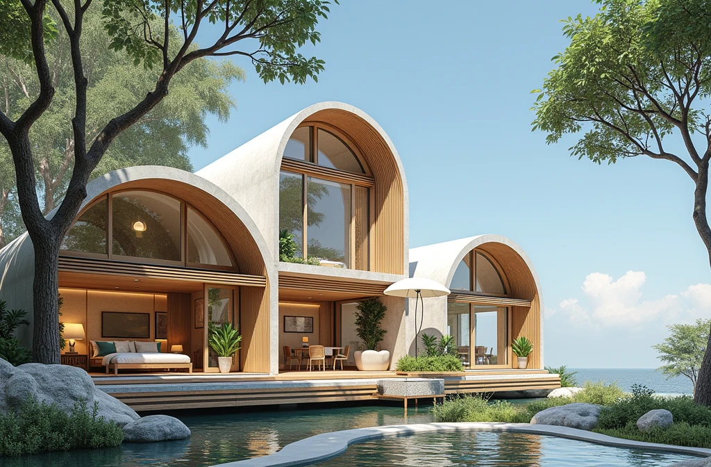Espaces conçus selon les règles du Feng Shui, détails de décoration d'intérieur pour la famille, couleurs, architecture, conception, vue extérieure de la maison