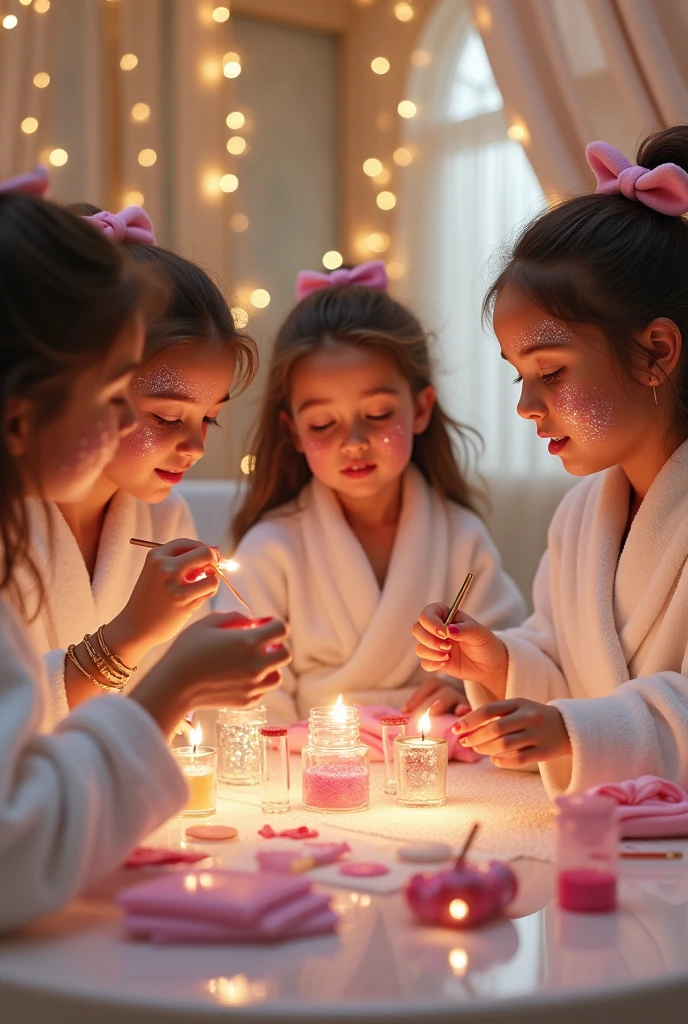 glitter face cosmetics for 10 year old girls baby girls girls 10 year old girls in white bathrobes girls more and more hyperrealistic brunettes dancing spa 10 years painting nails girls