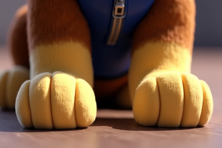 Paw Patrol chase feet close up