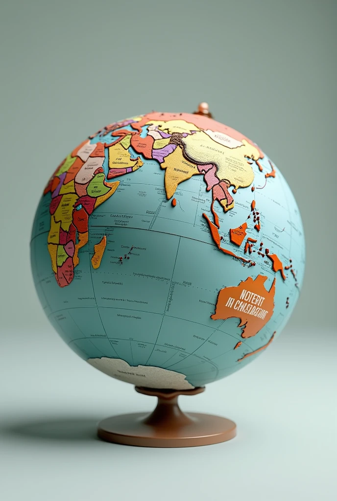 A globe in the middle stands: justsomegeography