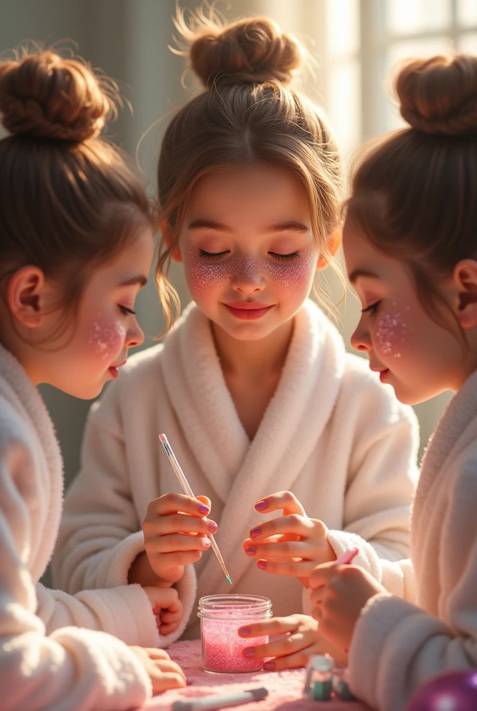 glitter face cosmetics for 10 year old girls baby girls girls 10 year old girls in white bathrobes girls more and more hyperrealistic brunettes dancing spa 10 years painting nails  girls




