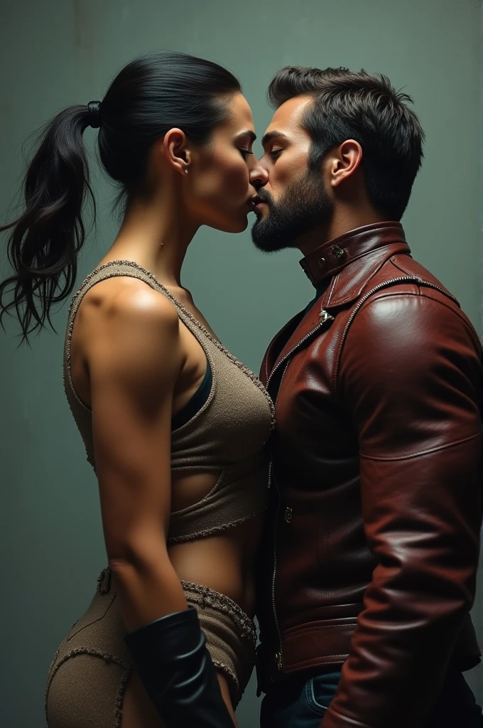 Rogue from x men giving blowjob to logan