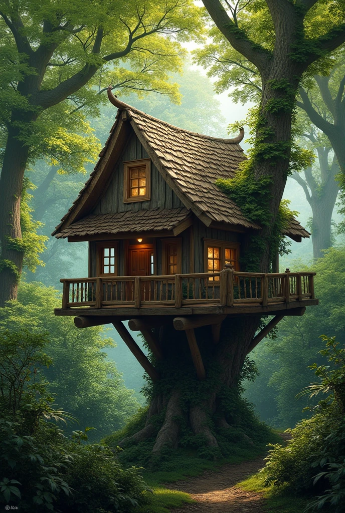 The treehouse started to shake gently